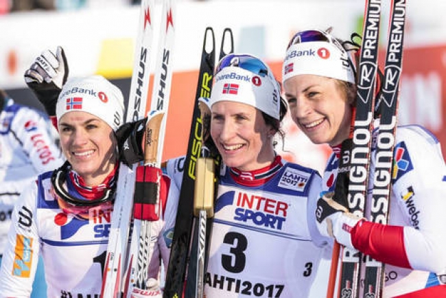 Mondiali Lahti 2017, 30 km a tecnica libera podio interamente norvegese