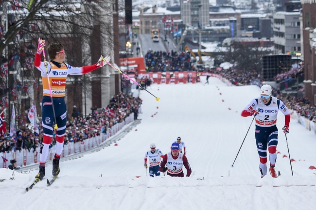 A Drammen, Falla ipoteca la coppa sprint, Klaebo si assicura la coppa di specialità
